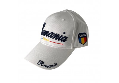Șapcă unisex albă - Romania 